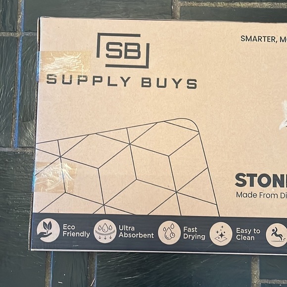 Brand New Stone Bath Mat Diatomaceous Earth Modern Sustainable Non-Slip Gray - Picture 8 of 13